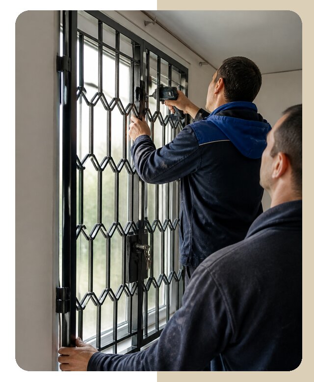 Установка распашных решеток в Приморско-Ахтарске цена от 6590 р. | Дверной